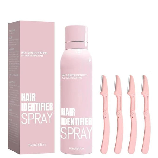 Hair Identifier Spray for Face Shaving with 4 Razors Skin Body Hair Identifier Spray