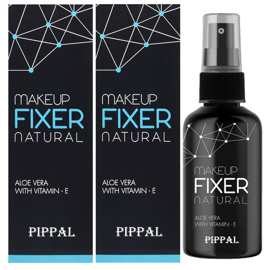 Pippal Beauty Makeup Fixer Natural Dewy Finish with Vitamin E And Aloe Vera Long-Lasting Hydrating & Refreshing Setting Spray 80ml (Pack of 2)
